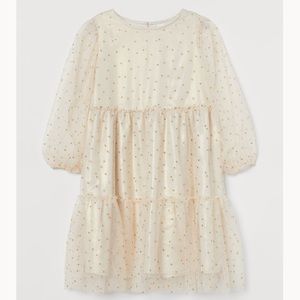 Toddler girls polka dot chiffon dress. Size 4T